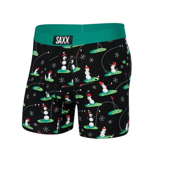 SAXX ULTRA Christmas Boxer Briefs with Fly “Ho Ho Holes" - Picture 1 of 4